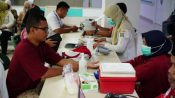 Rumah Sakit Umum Daerah (RSUD) Tigaraksa Kabupaten Tangerang kembali menggelar kegiatan donor darah bekerja sama dengan Palang Merah Indonesia (PMI).